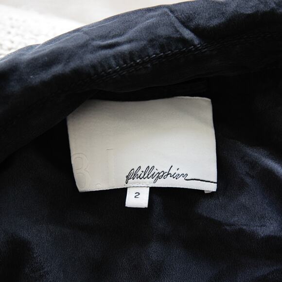 3.1 Phillip Lim women's silk utility lightweight trench coat size M - Picture 3 of 5